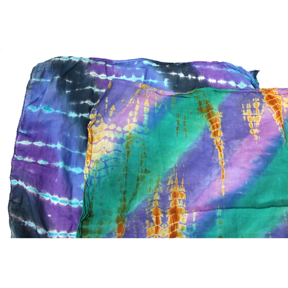 2 Headcovers Unlimited Tie Died Bandanna Cotton Scarf 22" Square - Picture 1 of 9